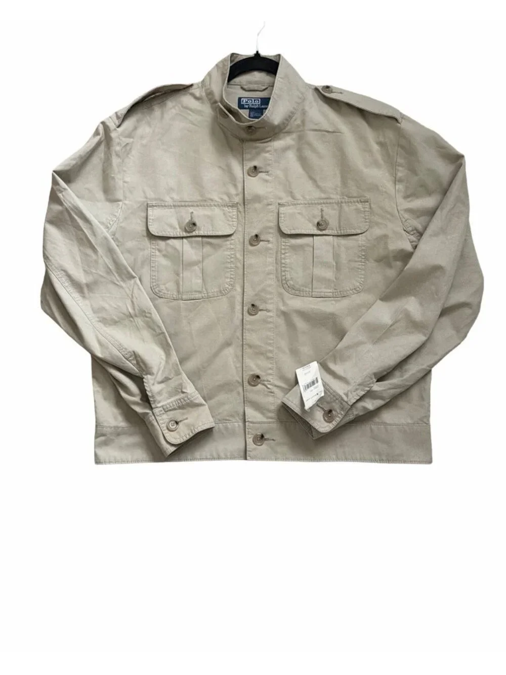 Vtg New Polo Ralph Lauren Safari Shirt Mens Large Khaki Field Jacket 90s Shacket